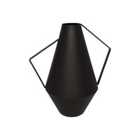 Florero Decorativo Gissed de Metal Negro  Diseño Geométrico  Estilo Moderno y Sofisticado  Ideal para Centros de Mesa, Hogar y Oficina  Resistente y Elegante  Acabado Mate  18x26x30 cm  Marca Gissed - details 1