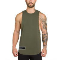 Camiseta De Gimnasio Para Hombres Transpirable Verano Cuerpo Entrenamiento Sin Mangas Algodón Estilo Deportivo Casual - details 7