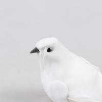 Pájaros Artificiales De Pluma De Espuma Blanca Doves Mini Decoración De Pájaros Para El Jardín Y Artesanía - details 23