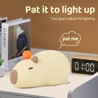 Lámpara Nocturna Para Niños De Silicona Capybara Cartoon USB Recargable Con Temporizador Y Regulación De Brillo Luces De Noche Decorativas Para Habitación - details 17