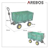 AREBOS Carro de mano Carro de jardín Carro de material Carro de empuje 550 Kg - details 7