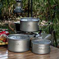 Set De Cocina Portátil Boundless Voyage De Titanio Ligero Para Expediciones Senderismo Picnics Pesca Vaso De Cocina Para Camping - details 5