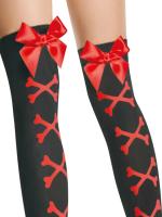 1 Par De Medias Largas Para Mujer Estilo Europeo Y Americano Medias De Halloween Con Lazo a La Rodilla Medias Largas Imprimidas - details 5