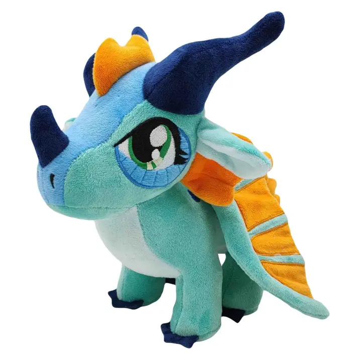 Juguete De Peluche Dragón De Ojos Grandes Kawaii Azul Para Niños Y Niñas Decoración De Habitación Juguetes Suaves De Dinosaurio Para Bebés - 1