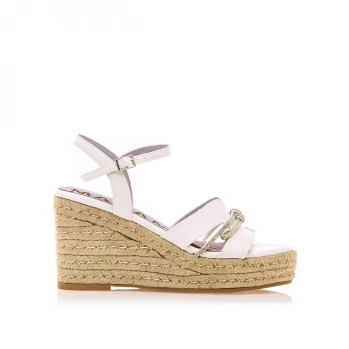 MARIAMARE 68560 C52496 Sandalias plataforma mujer 35901 25V SANDALIA CUÑA YUTE BLANCO - 1
