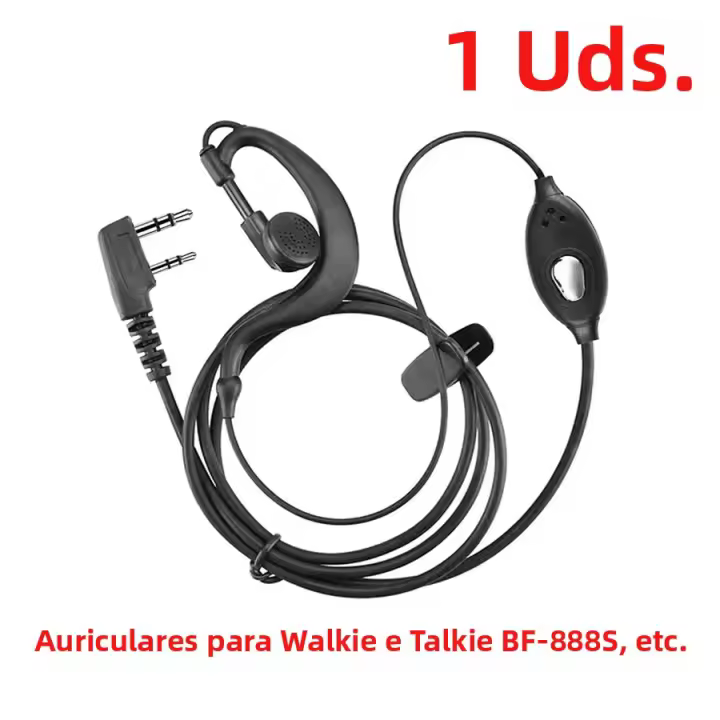 Auriculares Originales Para Baofeng Walkie Talkie UV-5R UV-82 BF-888S Con Conector K De 2 Pines Auricular Para Radios Portátiles - 1