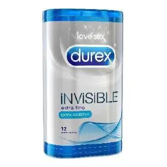 Durex® Invisible Extra Fino Extra Sensitivo 12Uds - 1