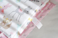 LALA - Barandilla de cuna para Bebe, Valla de Tela anticolisión, Algodón, Rosa, Pequeño Zorro, 120x30, a Pieza - details 8