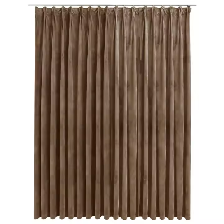 vidaXL Cortina Opaca con Ganchos 290x245 cm Terciopelo Casa Estilo Color Azul oscuro,  Beige,  Crema y mas - 1