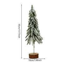 Mini Árbol De Navidad Con Pinales Enfrascados Decoración Para Escritorio Adorno Festivo Para Hogar Y Oficina Figura De Plástico - details 9