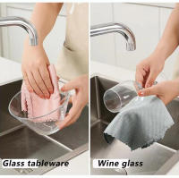 5PCS Paño De Limpieza Microfibra Absorbente Para Lavado De Platos Y Ventanas Anti-grasa Para Cocina Paños De Limpieza - details 1