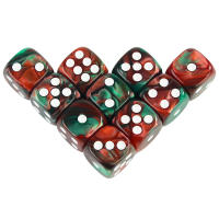 12mm D6 Acrílico Dados Mini 6 Cara Dos Colores Esquina Redondeada Juego De Mesa Accesorios Para Club Fiesta DND RPG Barra - details 7
