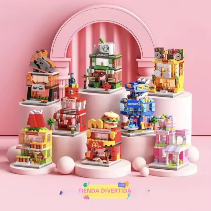 Bloques De Construcción De Casa Y Edificios Para Juego DIY Mini Ciudad Modelo De Regalo De Navidad Para Niños De 6 a 12 Años Material De Plástico - 1
