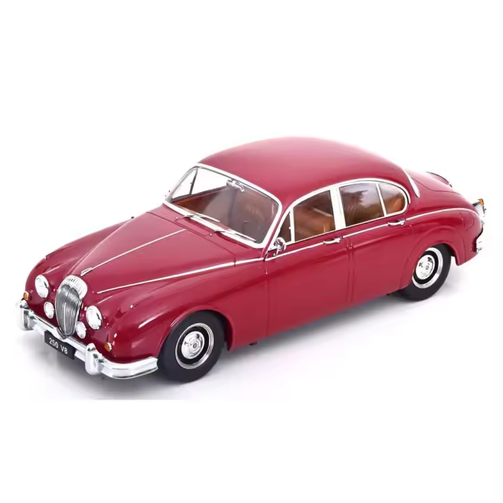 KK Escala 1/18 JAGUAR DAIMLER 250 V6 LHD ROJO INTERIPEUR MARRÓN 1962 - KKDC181035 - 1