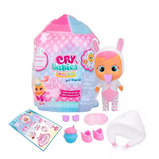BEBÉS LLORONES LÁGRIMAS MÁGICAS Icy World Keep Me Warm | Muñeca Sorpresa coleccionable que Llora con 7 Accesorios - Juguete para niñas y niños +3 Años ASIN B09R5WTG53 - 1