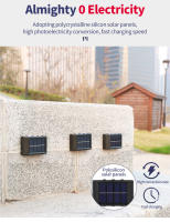 Lámpara Solar De Pared 4/6/8/10 LEDs Para Jardín Y Paisaje Exterior Luz Decorativa De Calle Impermeable Iluminación Dual - details 3