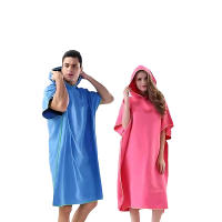 Poncho De Playa Para Adultos Toalla De Baño Microfibra Toalla De Natación Secado Rápido Funda De Sillín De Bicicleta - details 2