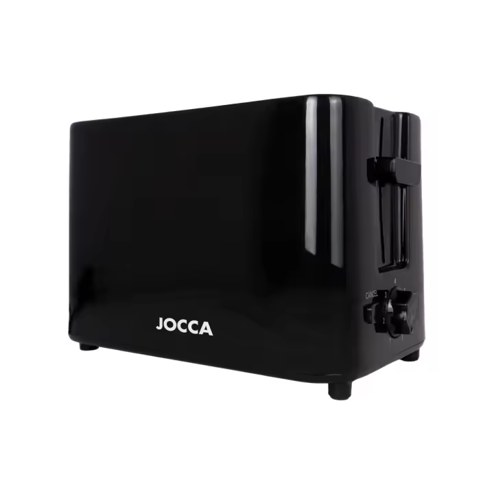Tostador de pan Jocca para 2 rebanadas con 700W de potencia, 7 niveles de tostado, función cancelar, expulsión y apagado automático y bandeja recoge migas extraíble. Diseño compacto con compartimento para cable. - 1