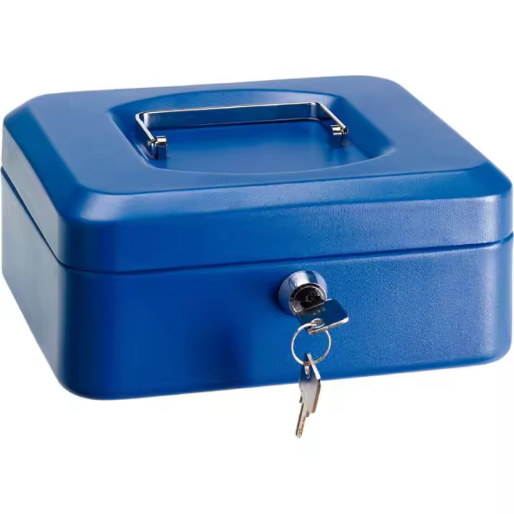 Arregui Caja Caudal Llave + Bandeja 200x160x90 Azul - Seguridad y Organización - 1