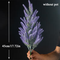 Plantas Artificiales De Lavanda 36/45cm Flores De Plástico Realistas Para Decoración De Bodas Y Oficina Color Morado - details 1