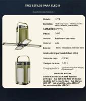 Lámpara De Camping LED Solar Recargable 4500mAh 1000LM Banco De Energía Emergencia 6 Modos De Luz Plegable Para Camping Pesca - details 41