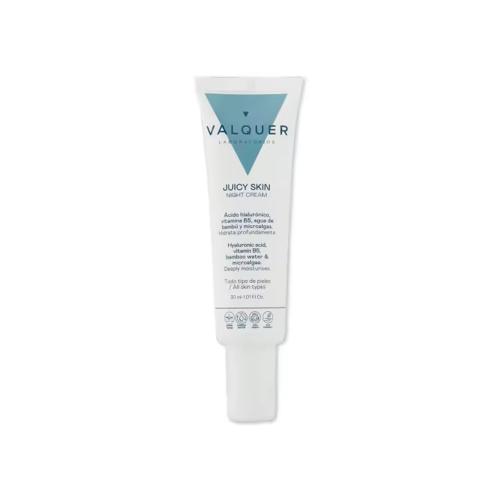 Valquer Laboratorios Crema Hidratante de Noche Edición Limitada - 30 ml. Ideal para todo tipo de pieles, esta crema ofrece hasta 72 horas de hidratación continua, nutriendo  nutriendo y revitalizando la piel mientras duermes. - 1