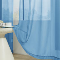 Cortina De Ventana Perforada De Color Sólido De Terylene 1PC Antipolvo Decorativa Y Bebida Clásica Para Adornos De Ventanas - details 30