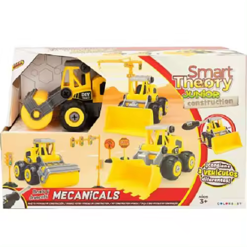 Color Baby Construye tu Vehículo de Construcción con Accesorios – Set de Ensamblaje Educativo para Niños, Fomenta Creatividad y Habilidades Técnicas, Ideal para Pequeños Constructores y Juego Imaginativo - 1