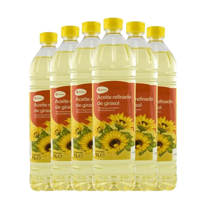 Aceite de girasol Coaliment 1 litro x 6 botellas. Total 6 litros. - 1