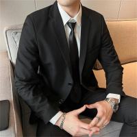 Traje De Novio Para Hombre Moda Negocios Formal Casuál Traje Completo Profesional Para Entrevistas Y Bodas Polyester Viscosa - details 5