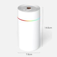 Mini humidificador portátil de 5,7 x 3 pulgadas, humidificador de escritorio pequeño 420MI, con luces de 7 colores, dos modos, apagado automático, humidificador personal USB ultrasilencioso, adecuado para dormitorio, coche, oficina, viajes - details 0