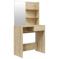 Juego de tocador con LED Madera contrachapada Roble Sonoma - details 0