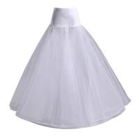 Falda A-Line 1 Aro Blanca Para Vestido De Boda Talla Ajustable 3 Capas Underskirt Para Vestido De Seda Color Blanco - details 3