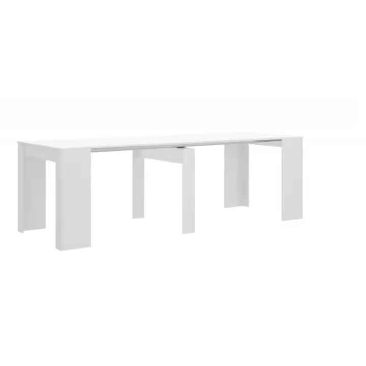 MOBELCENTER- Mesa comedor consola extensible blanca - 1