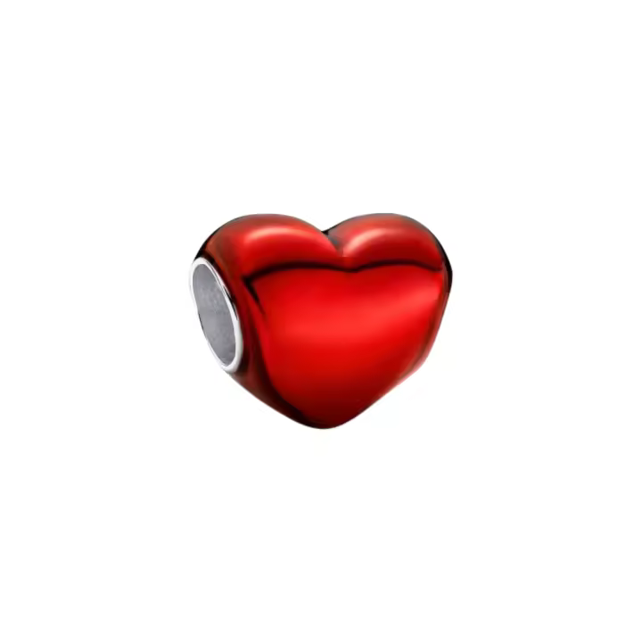 Charm Corazón Rojo Metálico - Charm Universo - 1