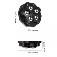 4Pcs Rodillos De Rueda Universal Mudo Adhesivo Tipo Mute 200Kg 5 Bolas De Muebles Acero Inoxidable Rotación 360° - details 5