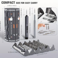 Juego De Destornilladores Eléctricos Portátiles 138 En 1 Con Bits Magnéticos De Precisión Para Reparaciones DIY De PC Y iPhone Material De Aleación Duradera - details 4