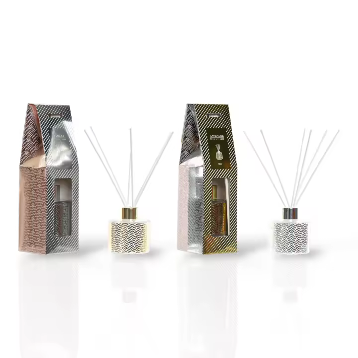 Buscodecor - Ambientador Mikado, 40ml, Set 2 Aromas, Lavanda y Vainilla, Aromaterapia, Regalo Ideal. - 1