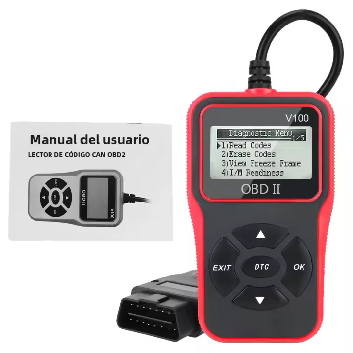 Lector De Códigos OBD2 V100 Herramientas De Diagnóstico Para Coche Scanner OBD 2 Universal Con Pantalla Digital Plug And Play - 1