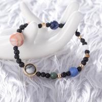 Pulsera Solar Sistema Galaxia Nueve Planetas Guardián Piedra Natural Hombres Mujeres Regalo Pulsera De Cuentas De Piedra Unisex - details 2