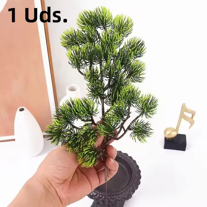 Rama De Pino Artificial 34cm Verde Realista Para Fiestas Bodas Decoración De Navidad En Casa Y Habitaciones Planta Artificial - 1