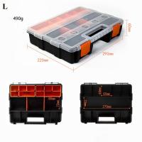 Caja De Herramientas Portátil De Plástico Para Almacenamiento De Piezas Combinación De Grillas Caja De Almacenamiento De Tornillos Y Reparación De Herramientas - details 1