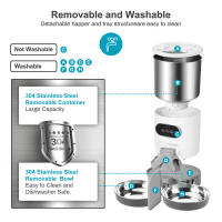 Dispensador Automático De Alimentos Para Mascotas Inteligente Con APP Timer Dual Acero Inoxidable Alimentación Remota Adecuado Para Gatos Y Perros - details 8