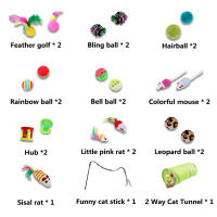 Juego De Juguetes Para Gatos COOYOMOO Pack Variado Con Palito Divertido Ratón Con Campana Y Pelota De Tela Sisal Tunnel Plegable Para Diversion Y Ejercicio De Los Gatos - details 5
