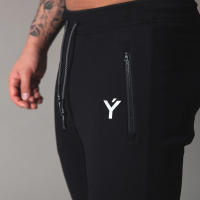 Pantalones De Fitness Para Hombre Verano Transpirables Pantalones Deportivos Casuales Ajustados Con Cierre De Cremallera Y Punta Pequeña - details 9