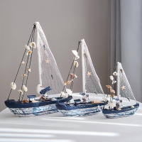 Barco De Concha Azul Y Blanca Decoración Mediterránea Hecho a Mano Regalo De Artesanía Vintage Estilo Náutico Suave Navegación - details 6