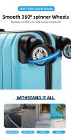 S7 STAR LG57262-LG57269 Juego 3pcs Maletas Rígidas de Viaje, Cabina Maleta ABS Set 3, Maletas ABS  de Viaje con 4 Ruedas Giratorias, Equipaje Resistente Color Puro 20/24/28in, Pack Equipaje Expandible de Moda - details 5