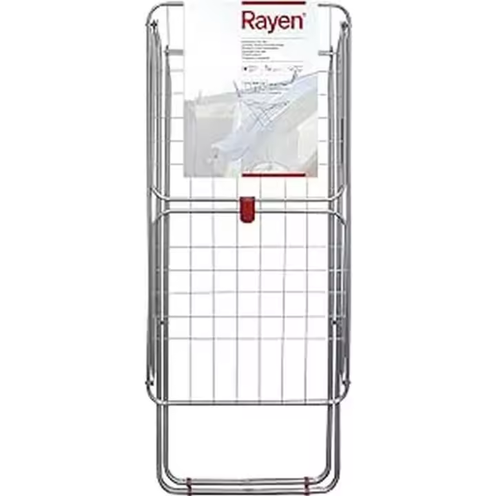 Rayen | Tendedero con alas | Superficie de tendido de 19 m | Sistema de bloqueo de alas | Tendedero plegable y antideslizante|Para interior y exterior|182 x 55 x 102 cm Color Acero|19 metros - 1