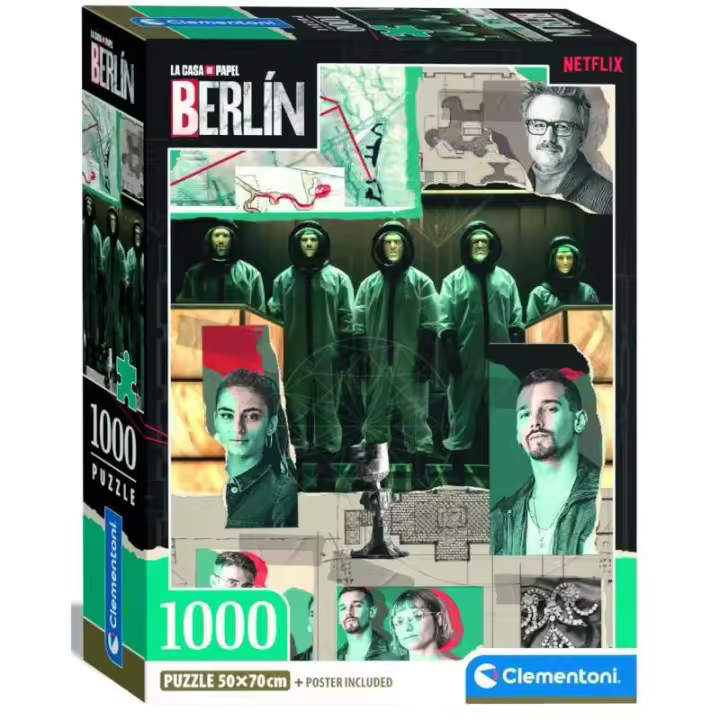 Puzzle 1000 Piezas La Casa de Papel - Berlín Clementoni - 1