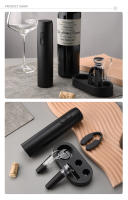 Abreventanas Eléctrico Automático Para Botella De Vino Con Cortador De Sellado Y Base Herramientas Para Cocina Bar Fiesta - details 15